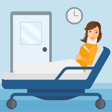 Hasta Yaralı boyun ile.