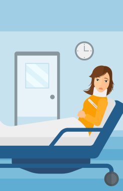 Hasta Yaralı boyun ile.