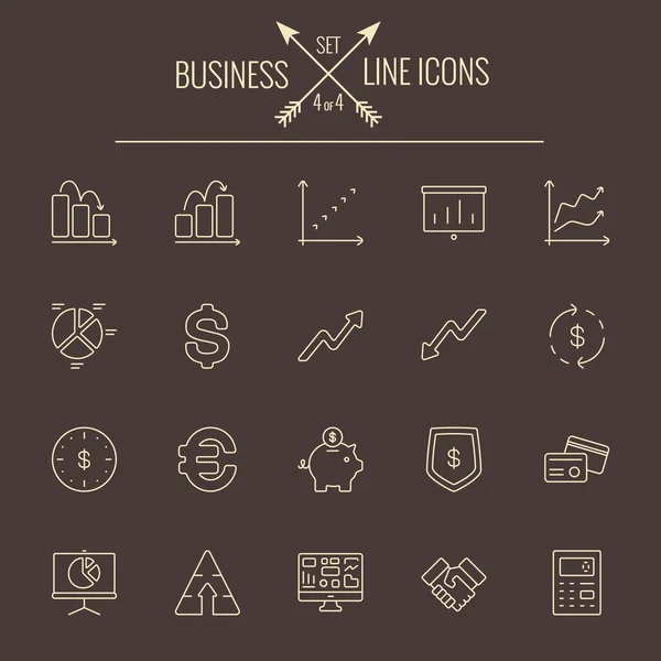 Conjunto de iconos comerciales. — Vector de stock