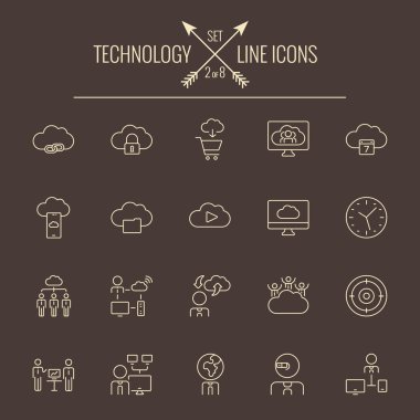 teknoloji Icon set.