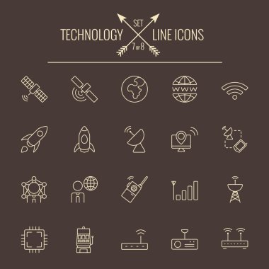 teknoloji Icon set.