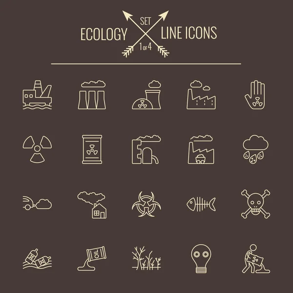 Conjunto de iconos Ecología. — Vector de stock