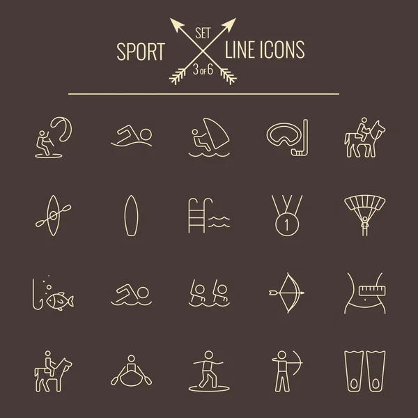 Juego de iconos deportivos . — Vector de stock