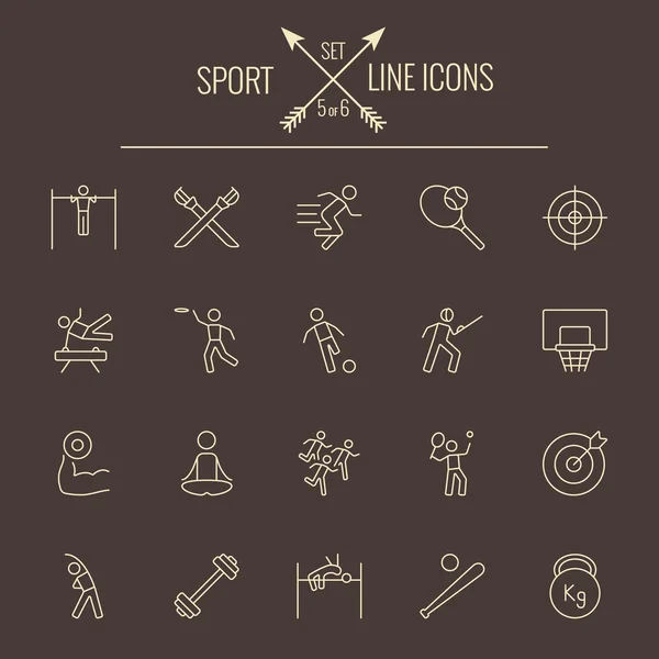 Ensemble d'icônes sport . — Image vectorielle