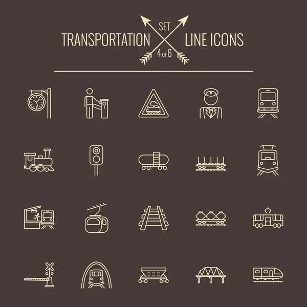 Ensemble icône de transport. — Image vectorielle