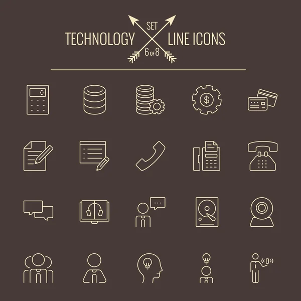 Conjunto de iconos de tecnología . — Vector de stock