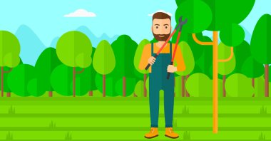 Budayıcı Bahçe ile çiftçi.