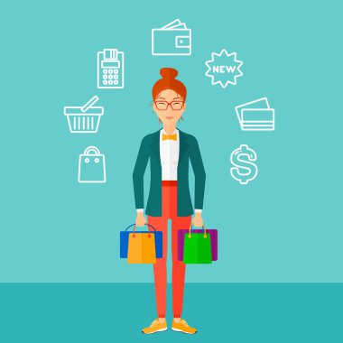 Çanta ile mutlu müşteri.