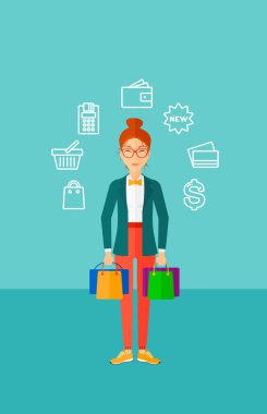 Çanta ile mutlu müşteri.