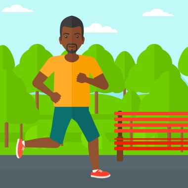 Sportif erkek koşu.