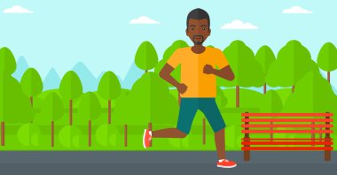 Sportif erkek koşu.