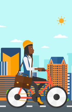 kadın çalışması için Bisiklete binme.