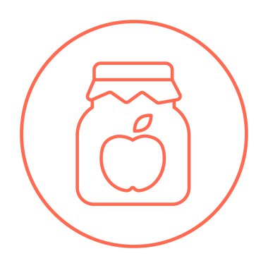 Elma reçel kavanoz satırı simgesi.