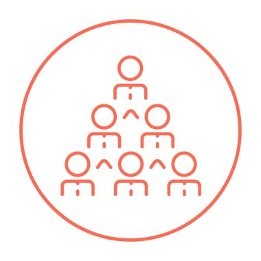 İş piramit satırı simgesi.