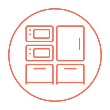 Household appliances line icon.