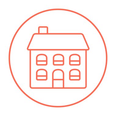 İki katlı müstakil ev satırı simgesi.