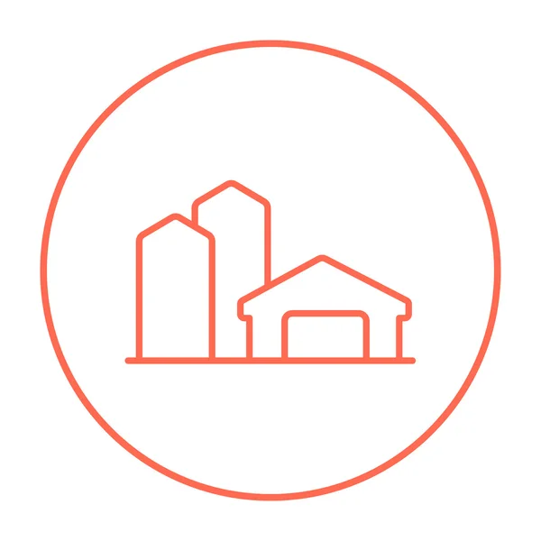 Farm buildings line icon. — Stock Vector