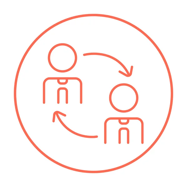 Staff turnover line icon. — Stok Vektör