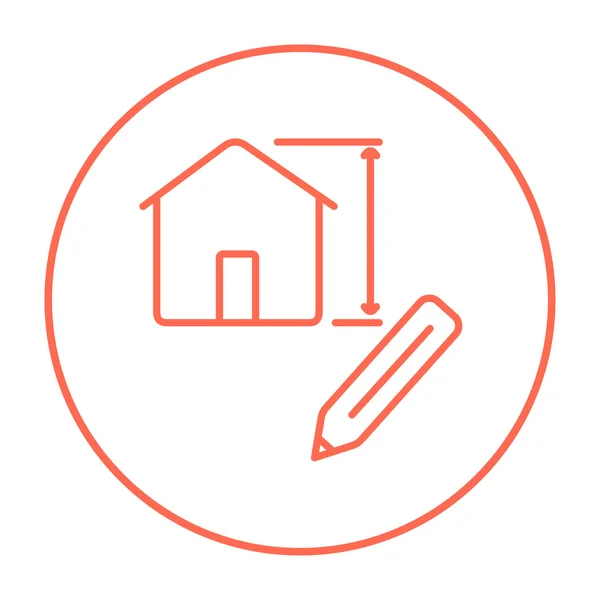 House design line icon. — Stockvector