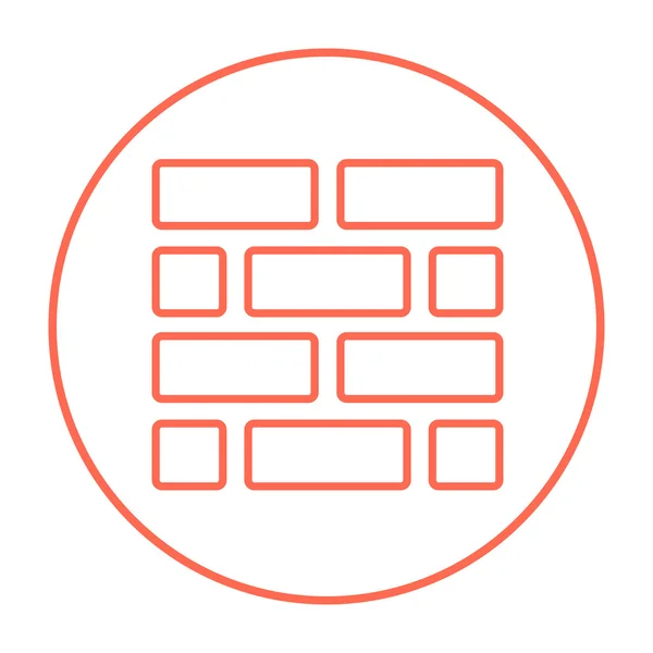Brickwall line icon. — Stock vektor