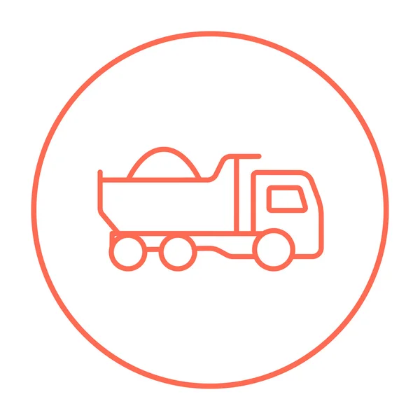 Dump truck line icon. — Stock Vector