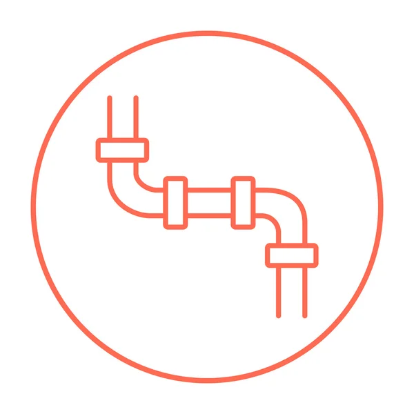 Water pipeline line icon. — Stock Vector