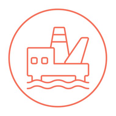 Offshore petrol platformu satırı simgesi.
