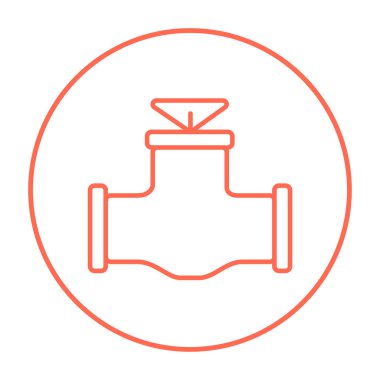 Gaz boru Vana satırı simgesi.