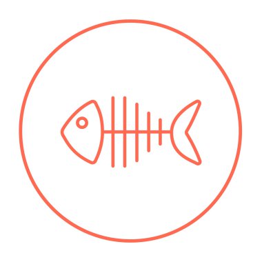 Balık iskelet satırı simgesi.