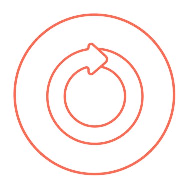 Dairesel ok satırı simgesi.