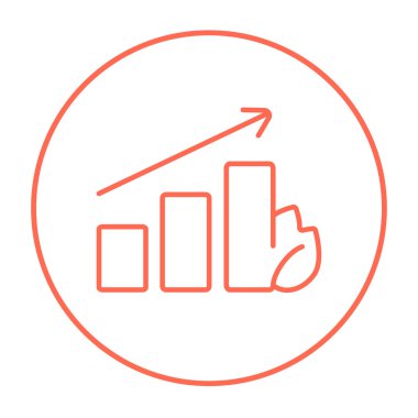 Yaprak satırı simgesi içeren çubuk grafiği.