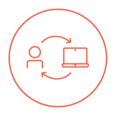 Çevrimiçi eğitim hattı simgesi.