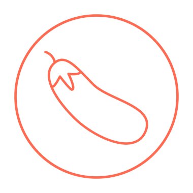 Patlıcan çizgisi simgesi.