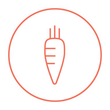 Havuç çizgisi simgesi.