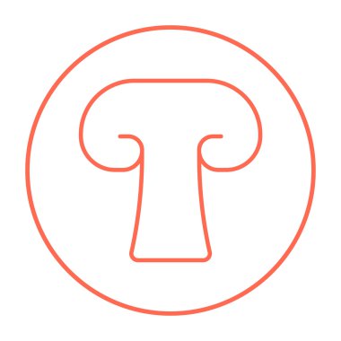 Mantar çizgisi simgesi.