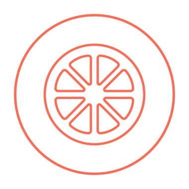 Dilim limon satırı simgesi.