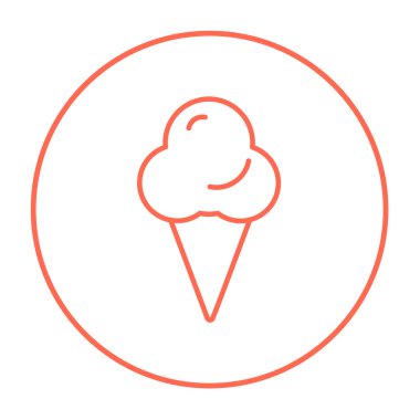 Dondurma çizgisi simgesi.