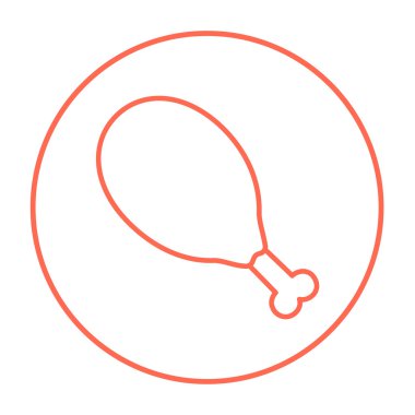 Tavuk bacağı satırı simgesi.