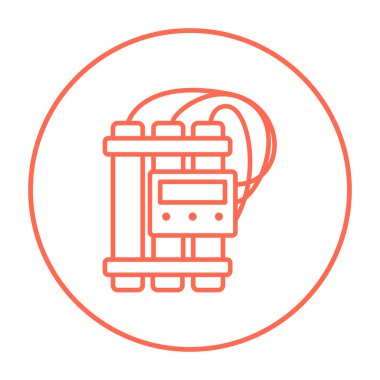 Dinamit ve fünye satırı simgesi.