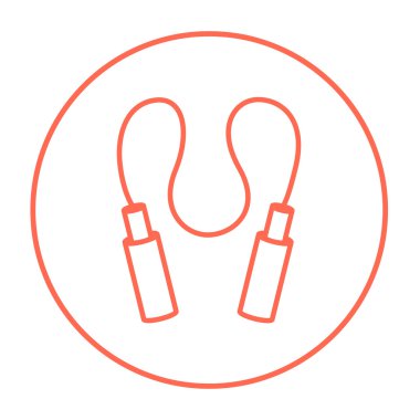 Jumping rope line icon.