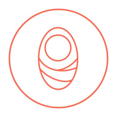 Infant wrapped in swaddling clothes line icon.