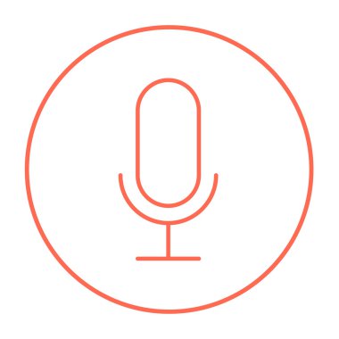 Retro mikrofon hattı simgesi.