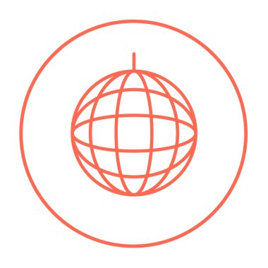 Disko topu çizgisi simgesi.