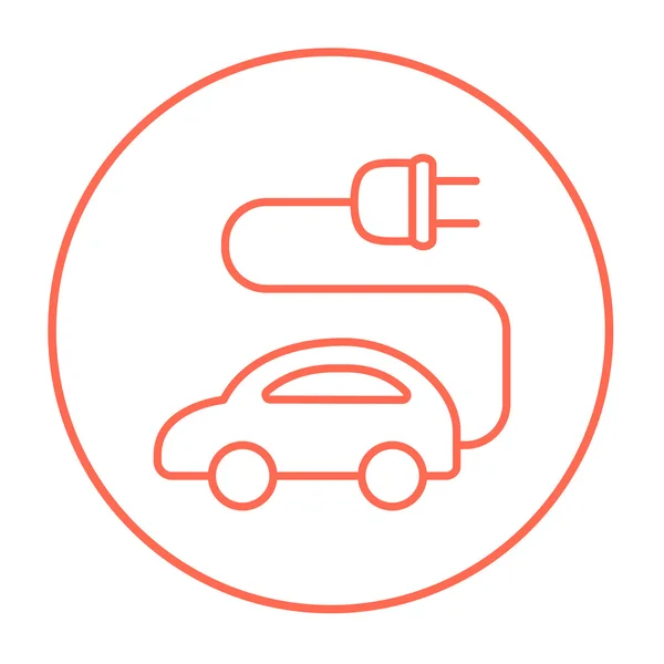 Electric car line icon. — Stock Vector