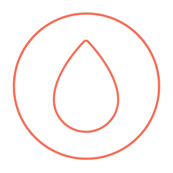 Icône de ligne de goutte d'eau . — Image vectorielle