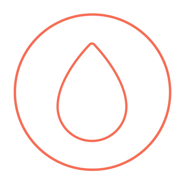 Water daling lijn pictogram. — Stockvector