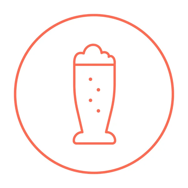 Icono de línea de vaso de cerveza . — Vector de stock