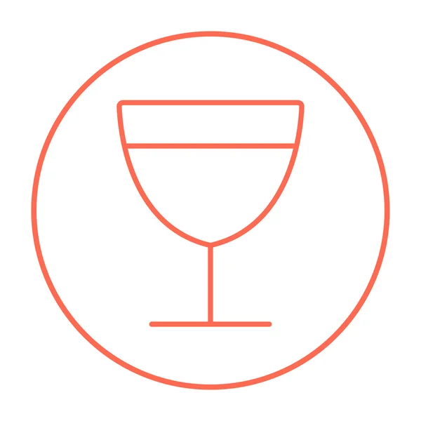 Glass of wine line icon. — Stock Vector