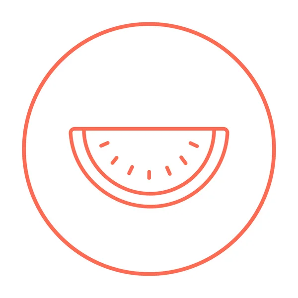 Watermeloen lijn pictogram. — Stockvector