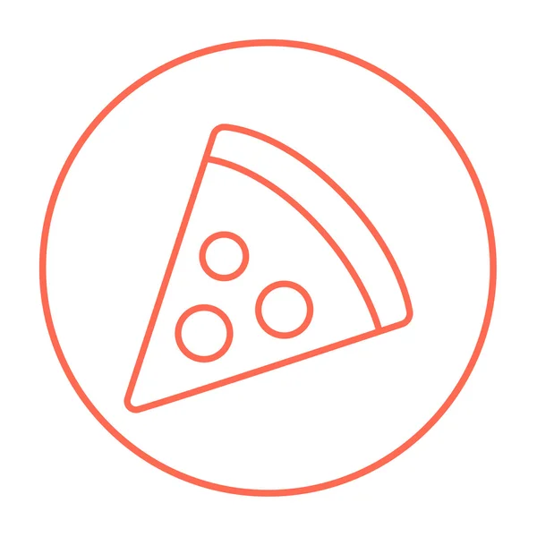 Icono de línea de rebanada de pizza . — Archivo Imágenes Vectoriales